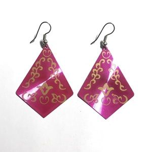 Pink Metallic Earrings - NWT